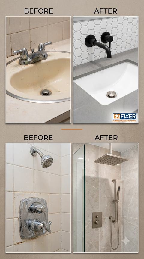 Basin & Shower Fixture Upgrade
